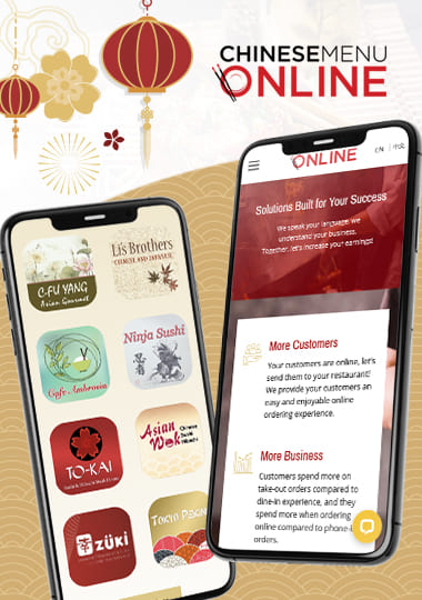 Product showcase website project for Chinese Menu Online by MWDesign